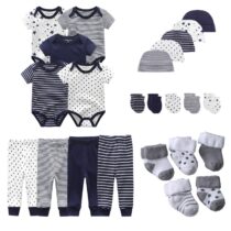 15-24Pieces-Newborn-Baby-Rompers-Pants-Mittens-Hats-Socks-Set-100-cotton-Print-Unisex-Baby-Girl