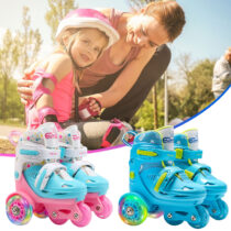 Adjustable-Children-Roller-Skates-Double-Line-Skates-Rollerskates-4-Wheels-Skating-Shoes-Sliding-Slalom-Inline-Skates