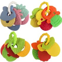 Baby-Fruit-Style-Soft-Rubber-Rattle-Teether-Toy-Newborn-Chews-Food-Grade-Silicone-Teethers-Infant-Training