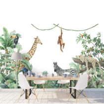 Bacaz-Custom-3d-Animal-Wall-paper-Watercolor-Jungle-Nursery-3d-Cartoon-Wallpaper-Murals-for-Child-Kids