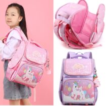 Pink-Unicorn-Girls-Primary-Schoolbag-Orthopedic-Kids-School-Bag-Folded-Children-School-Bag-Knapsack-Mochila-Escolar