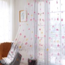 Wear-Rods-Voile-Window-Curtain-For-Children-Room-Living-Room-Curtain-Floral-Pattern-Sheer-Voile-Panel